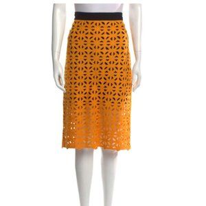 MSGM Colorblock Pattern Knee-Length Skirt